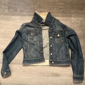 12345678 Sherpa lined denim jacket